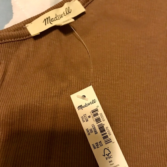 NWT Madewell Stable Brightside Asymmetrical Top - Picture 2 of 2